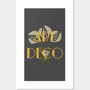 Art Deco Style Floral Pattern Posters and Art